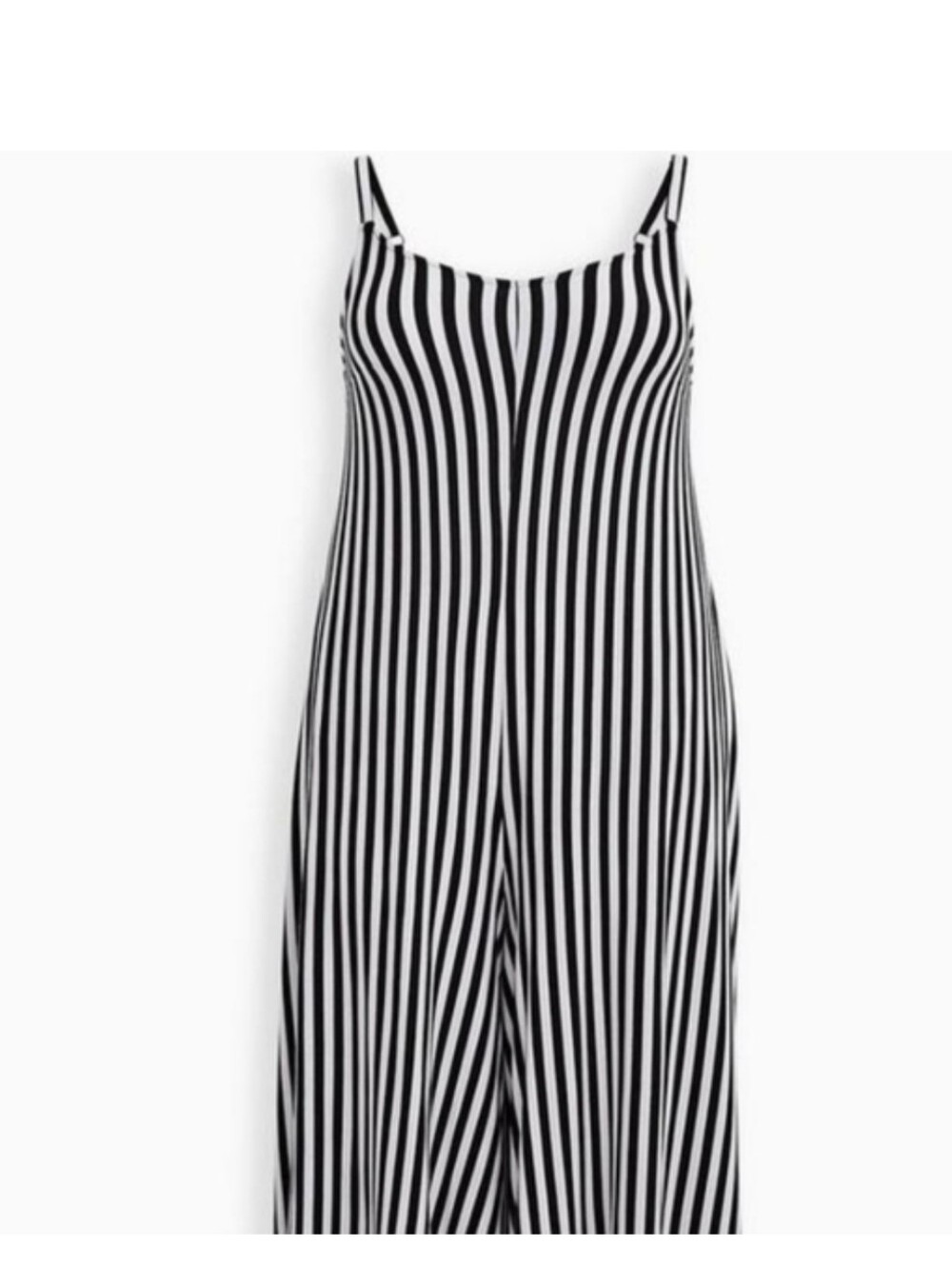 torrid Black & White Vertical Stripe Wide-Leg Jumpsuit